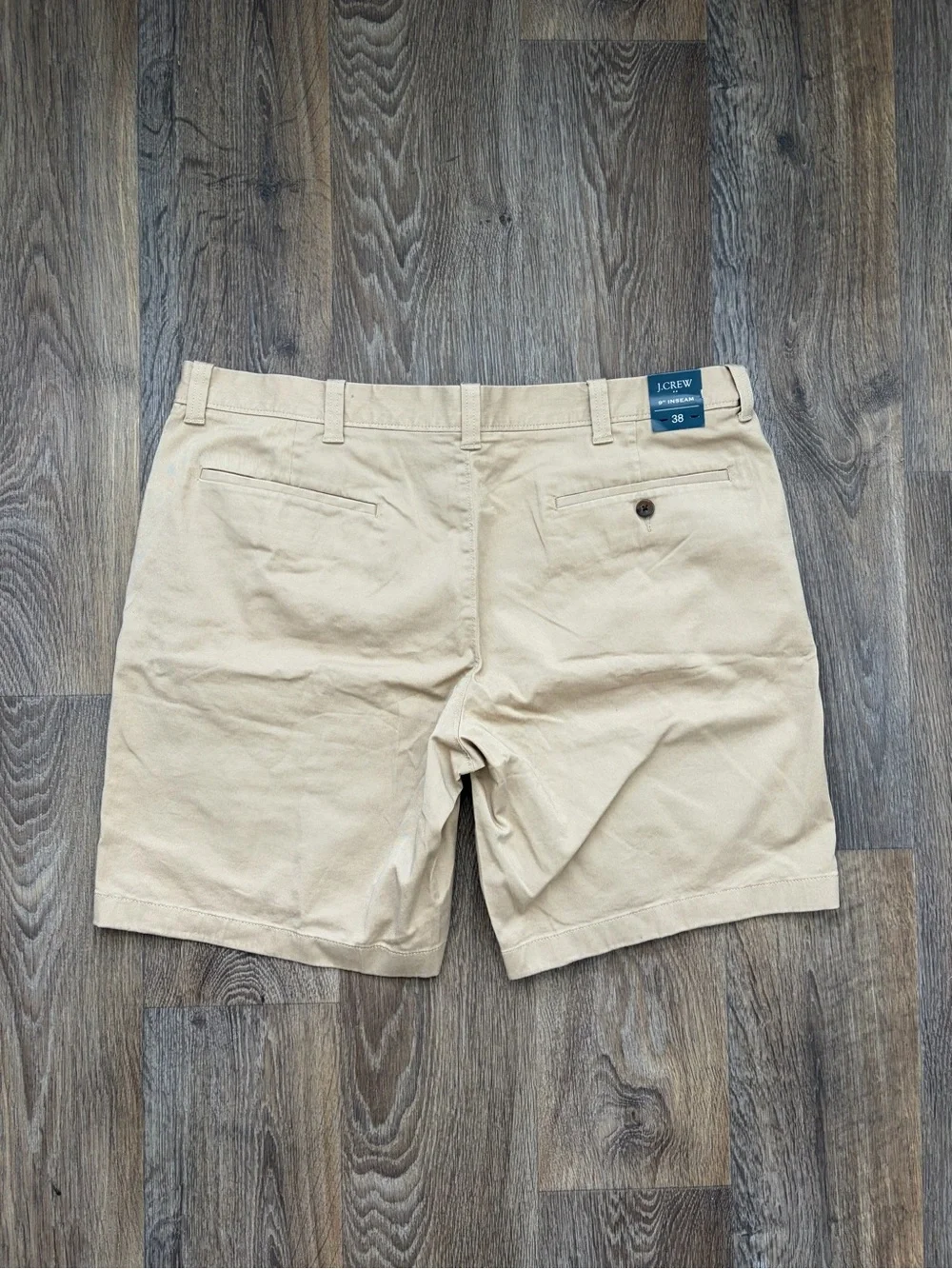 J.Crew Men’s Khaki Chino Shorts NWT 9” Inseam Size 38 Classic Preppy Golf Casual